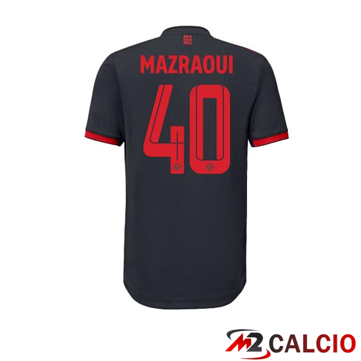 Maglie Calcio Bayern Monaco (Mazraoui 40) Terza Nero 2022/2023