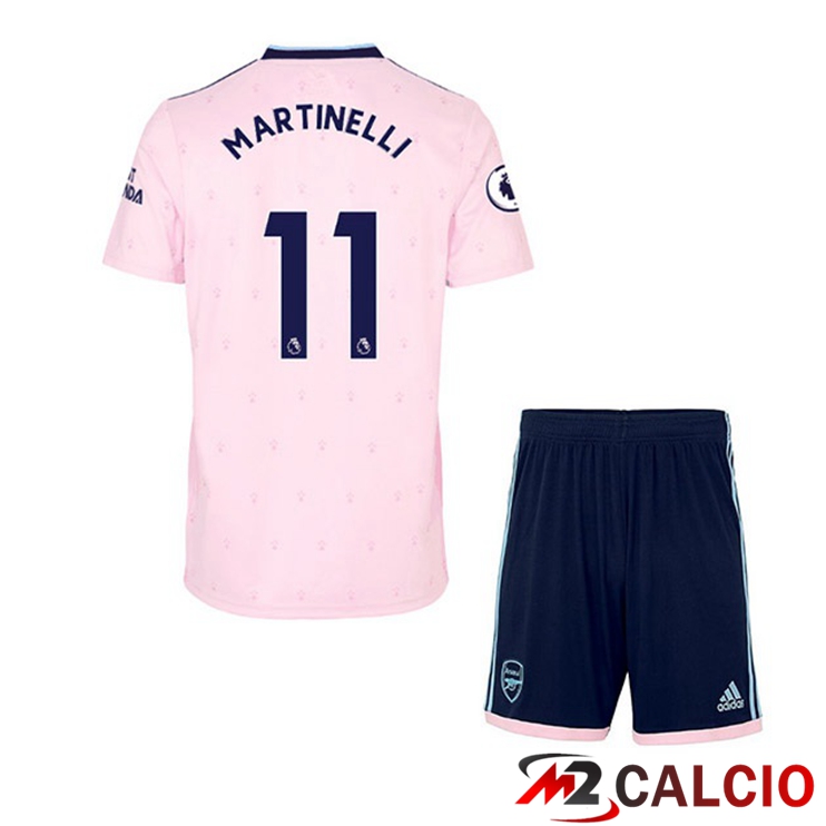Maglie Calcio Arsenal (MARTINELLI 11) Bambino Seconda Rosa 2022/2023
