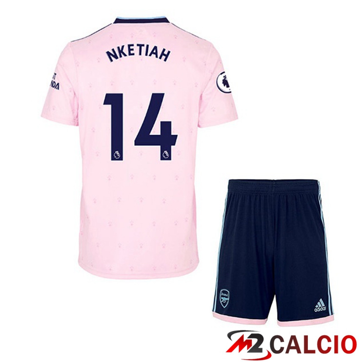 Maglie Calcio Arsenal (NKETIAH 14) Bambino Seconda Rosa 2022/2023