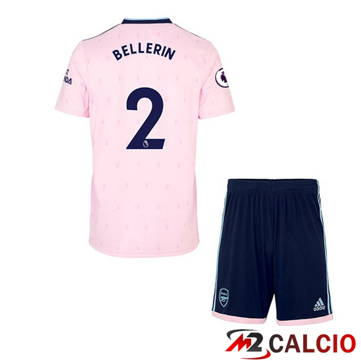Maglie Calcio Arsenal (BELLERIN 2) Bambino Seconda Rosa 2022/2023