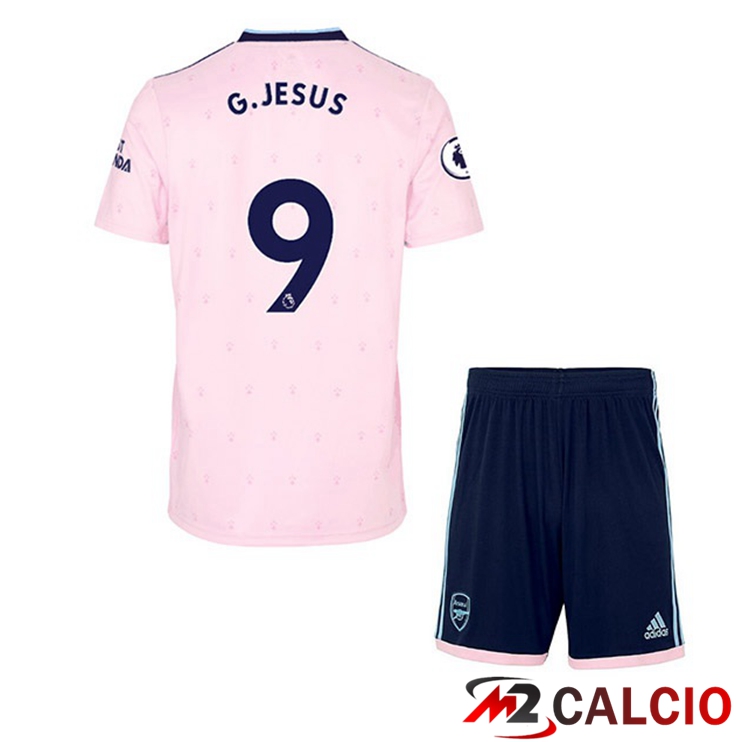 Maglie Calcio Arsenal (G.JESUS 9) Bambino Seconda Rosa 2022/2023
