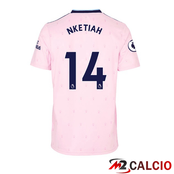Maglie Calcio Arsenal (NKETIAH 14) Seconda Rosa 2022/2023
