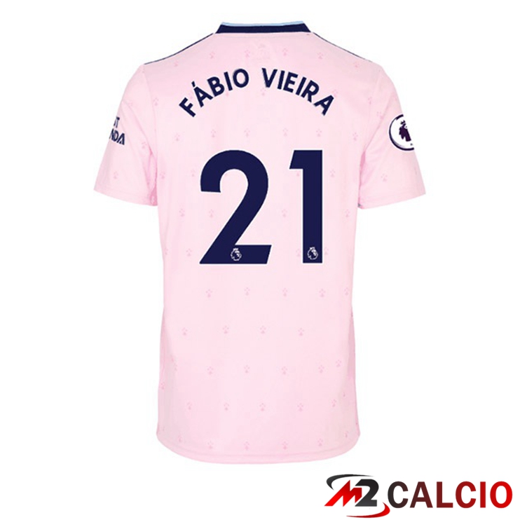 Maglie Calcio Arsenal (FÁBIO VIEIRA 21) Seconda Rosa 2022/2023