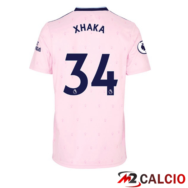 Maglie Calcio Arsenal (XHAKA 34) Seconda Rosa 2022/2023