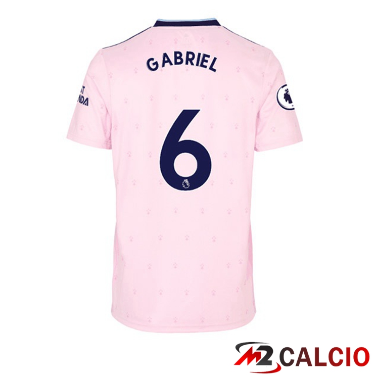 Maglie Calcio Arsenal (GABRIEL 6) Seconda Rosa 2022/2023