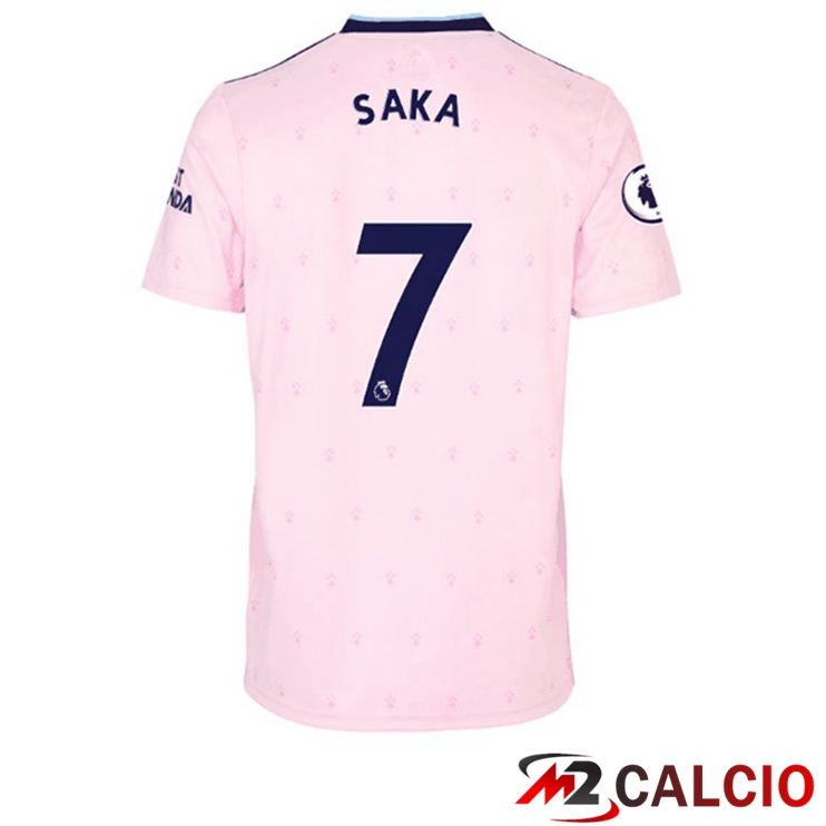 Maglie Calcio Arsenal (SAKA 7) Seconda Rosa 2022/2023