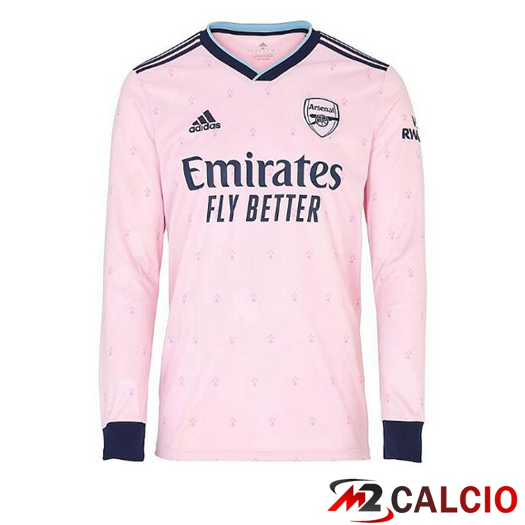 Maglie Calcio Arsenal Terza Manica Lunga Rosa 2022/2023
