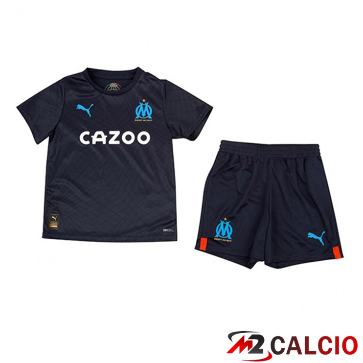 Maglie Calcio Marsiglia OM Bambino Seconda Nero 2022/2023