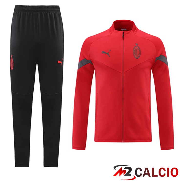 Insieme Tuta Calcio - Giacca AC Milan Rosso 2022/2023
