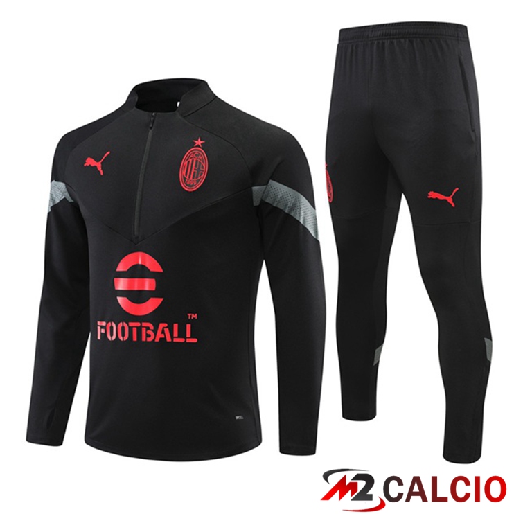 Insieme Tuta Calcio AC Milan Nero 2022/2023