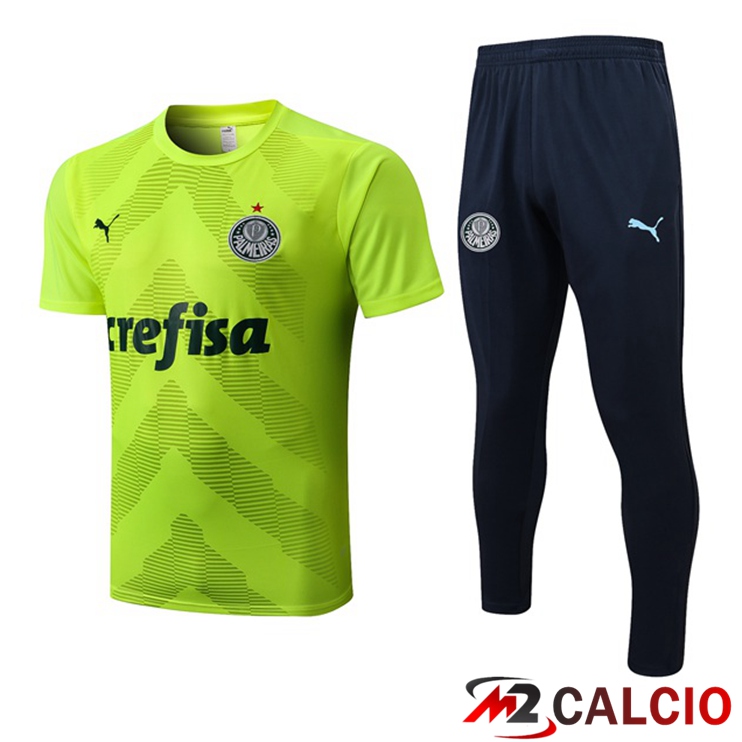 T Shirt Allenamento Palmeiras + Pantaloni Verde 2022/2023