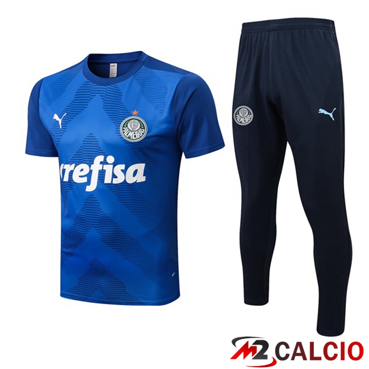 T Shirt Allenamento Palmeiras + Pantaloni Blu 2022/2023