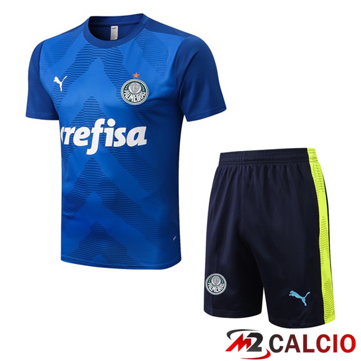 T Shirt Allenamento Palmeiras + Pantaloncini Blu 2022/2023