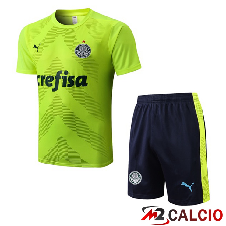 T Shirt Allenamento Palmeiras + Pantaloncini Verde 2022/2023