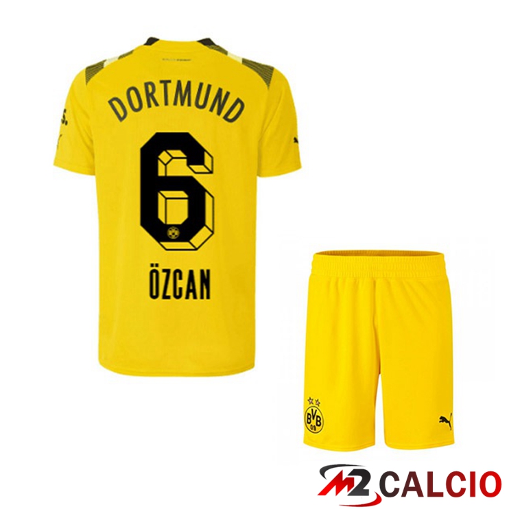 Maglie Calcio Dortmund BVB (Özcan 6) Bambino cup Giallo 2022/2023