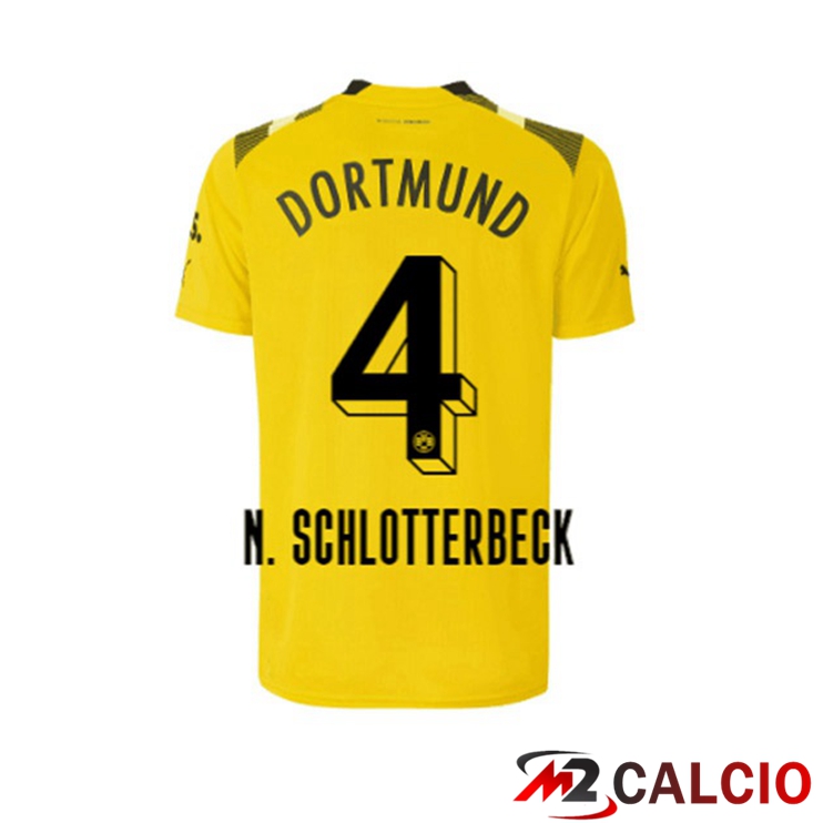 Maglie Calcio Dortmund BVB (N. Schlotterbeck 4) cup Giallo 2022/2023