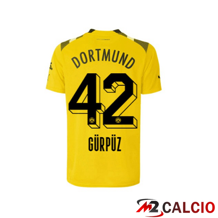 Maglie Calcio Dortmund BVB (Gürpüz 42) cup Giallo 2022/2023