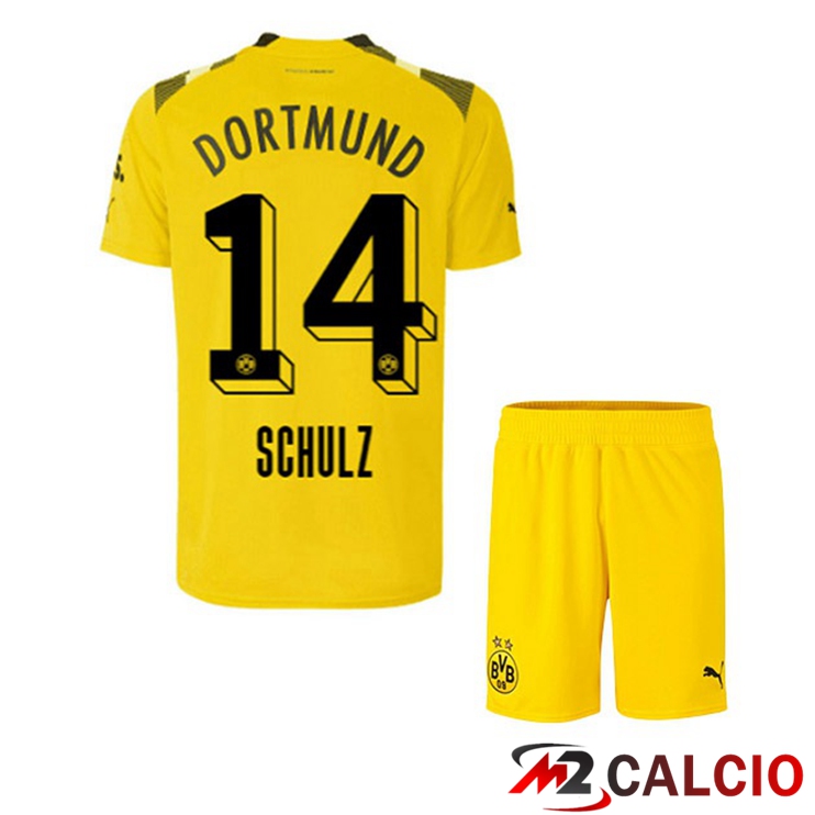 Maglie Calcio Dortmund BVB (Schulz 14) Bambino cup Giallo 2022/2023