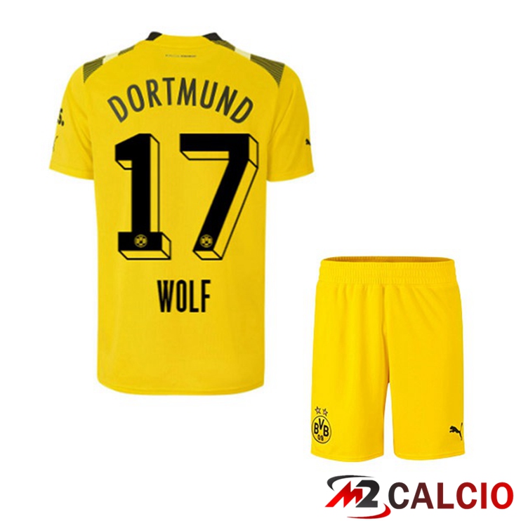 Maglie Calcio Dortmund BVB (Wolf 17) Bambino cup Giallo 2022/2023