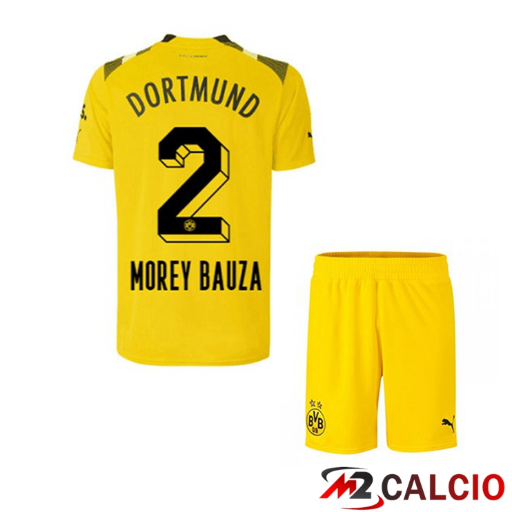 Maglie Calcio Dortmund BVB (Morey Bauza 2) Bambino cup Giallo 2022/2023