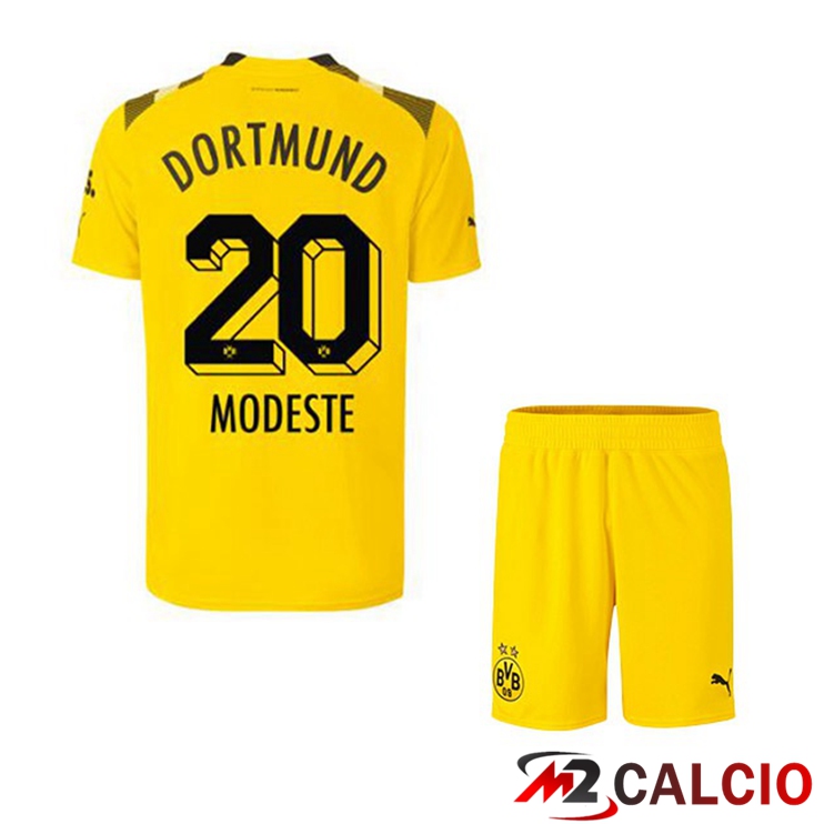 Maglie Calcio Dortmund BVB (Modeste 20) Bambino cup Giallo 2022/2023