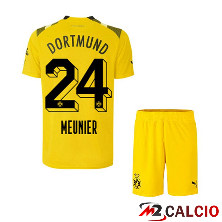 Maglie Calcio Dortmund BVB (Meunier 24) Bambino cup Giallo 2022/2023