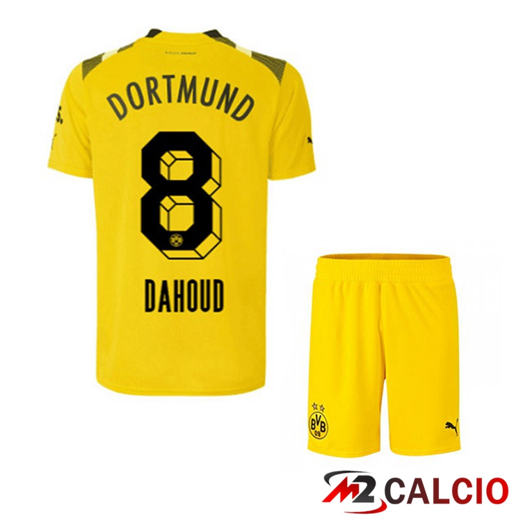 Maglie Calcio Dortmund BVB (Dahoud 8) Bambino cup Giallo 2022/2023
