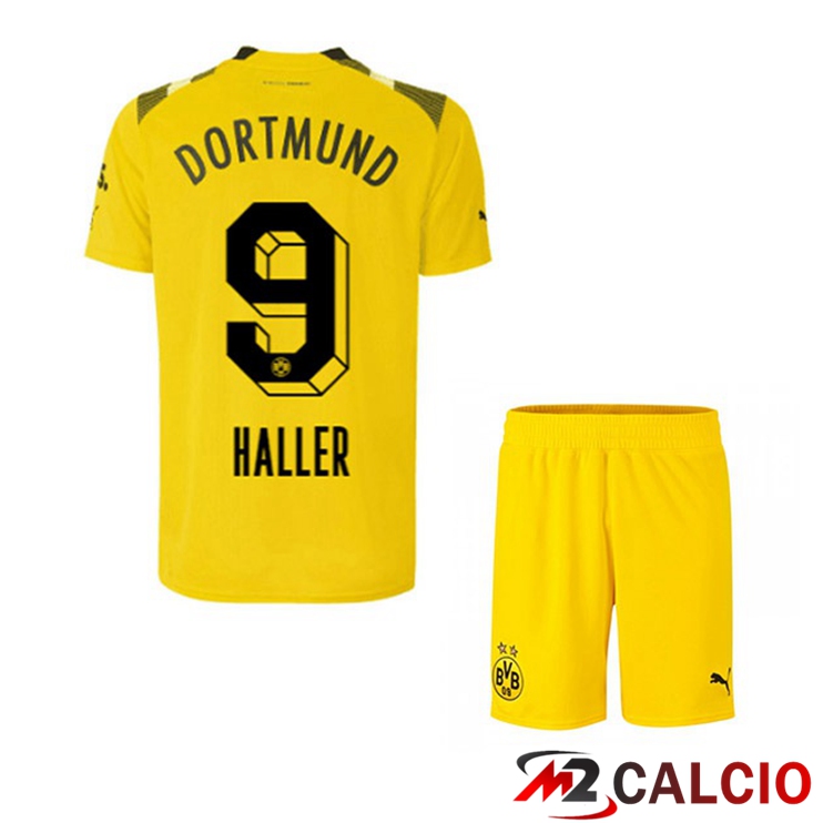 Maglie Calcio Dortmund BVB (Haller 9) Bambino cup Giallo 2022/2023