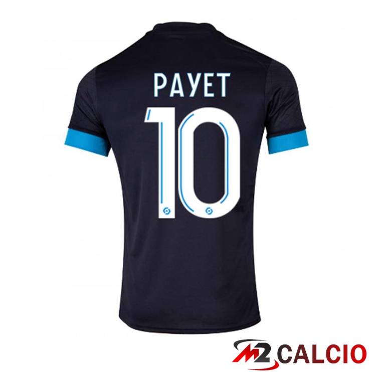 Maglie Calcio Marsiglia OM (PAYET 10) Seconda Nero 2022/2023