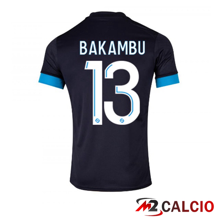 Maglie Calcio Marsiglia OM (BAKAMBU 13) Seconda Nero 2022/2023