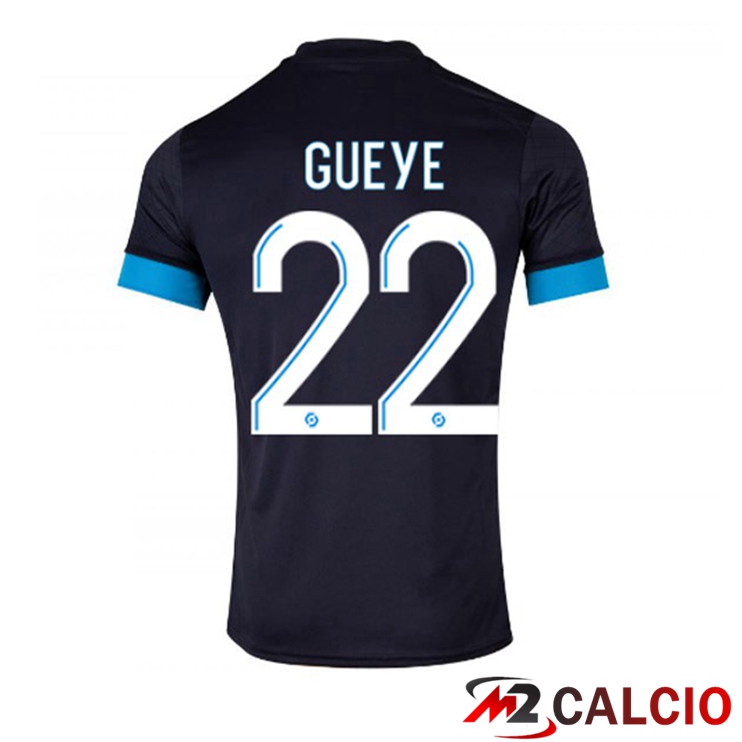 Maglie Calcio Marsiglia OM (GUEYE 22) Seconda Nero 2022/2023