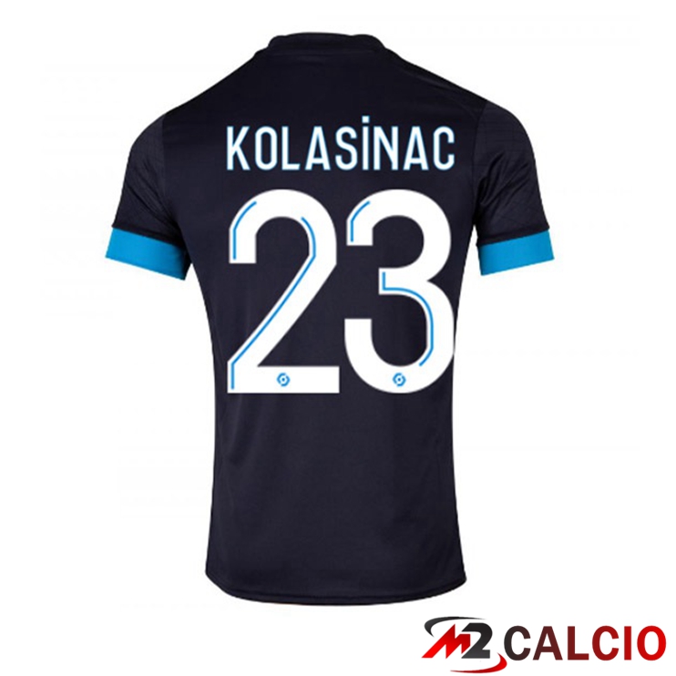 Maglie Calcio Marsiglia OM (KOLASINAC 23) Seconda Nero 2022/2023