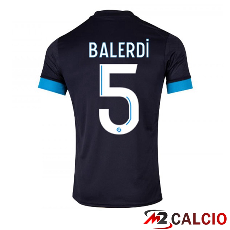 Maglie Calcio Marsiglia OM (BALERDI 5) Seconda Nero 2022/2023