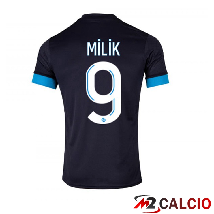 Maglie Calcio Marsiglia OM (MILIK 9) Seconda Nero 2022/2023