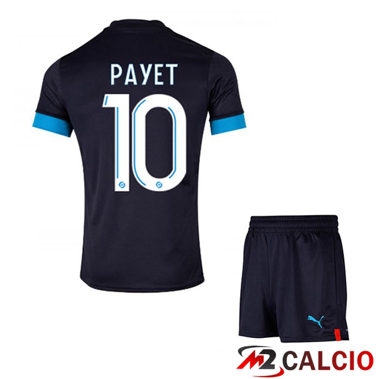 Maglie Calcio Marsiglia OM (PAYET 10) Bambino Seconda Nero 2022/2023
