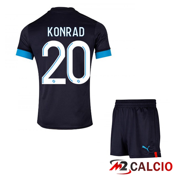 Maglie Calcio Marsiglia OM (KONRAD 20) Bambino Seconda Nero 2022/2023