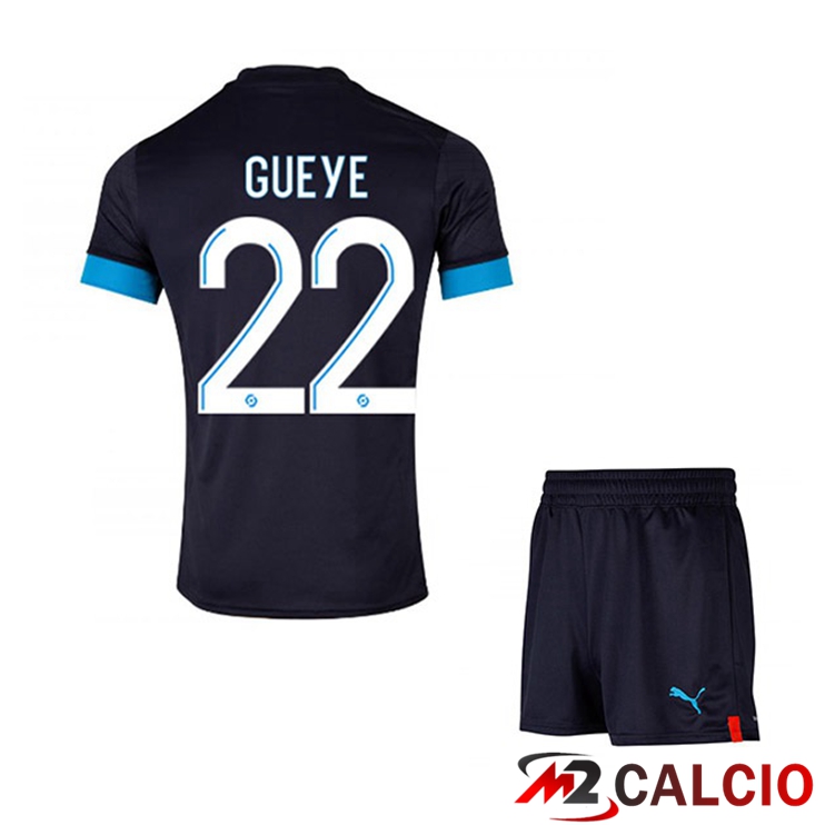 Maglie Calcio Marsiglia OM (GUEYE 22) Bambino Seconda Nero 2022/2023