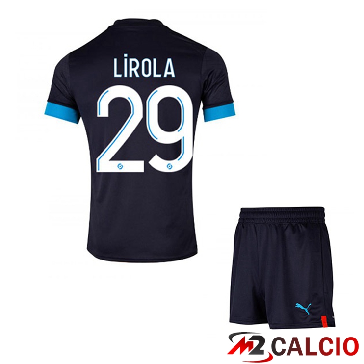 Maglie Calcio Marsiglia OM (LIROLA 29) Bambino Seconda Nero 2022/2023