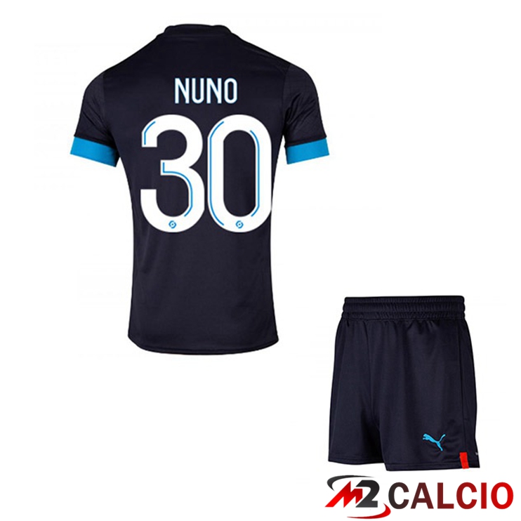 Maglie Calcio Marsiglia OM (NUNO 30) Bambino Seconda Nero 2022/2023