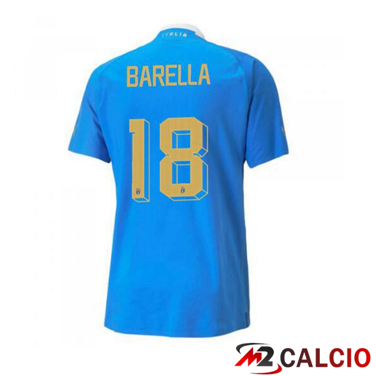 Maglie Calcio Italia（Barella 18）Prima Blu 2022/2023
