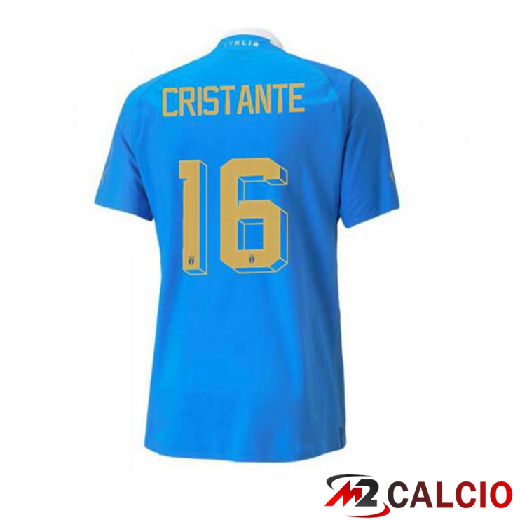 Maglie Calcio Italia（Cristante 16）Prima Blu 2022/2023