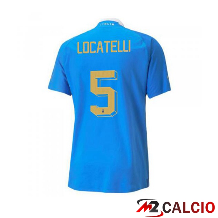 Maglie Calcio Italia（Locatelli 5）Prima Blu 2022/2023