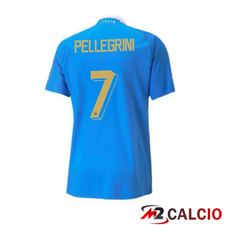 Maglie Calcio Italia（Pellegrini 7）Prima Blu 2022/2023