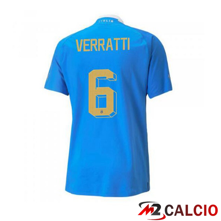 Maglie Calcio Italia（Verratti 6）Prima Blu 2022/2023