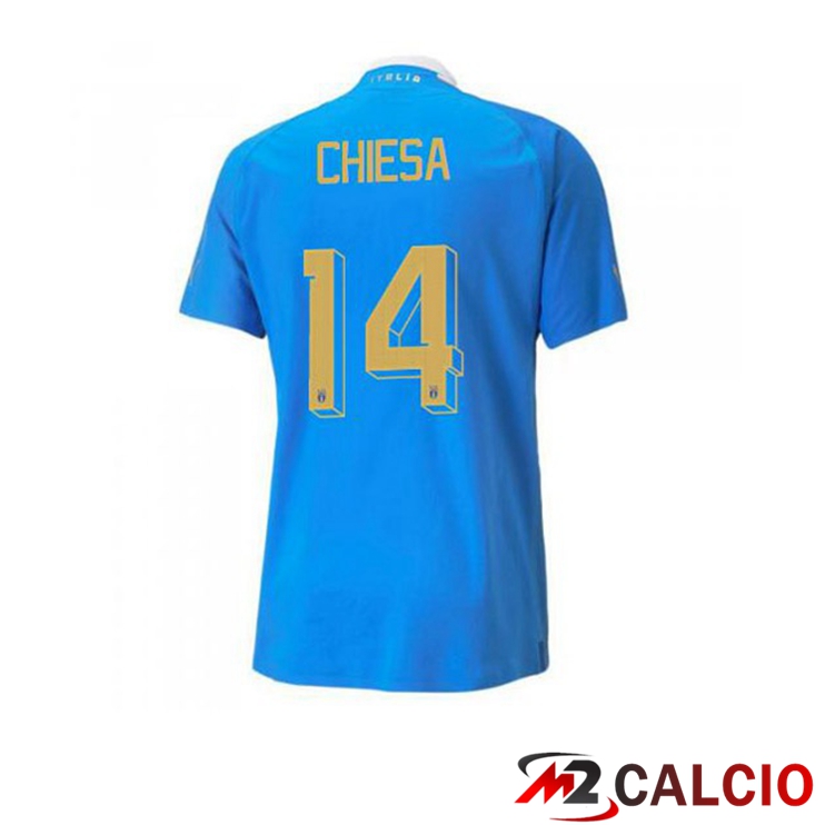 Maglie Calcio Italia（Chiesa 14）Prima Blu 2022/2023
