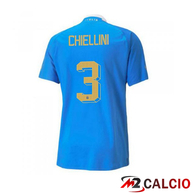 Maglie Calcio Italia（Chiellini 3）Prima Blu 2022/2023