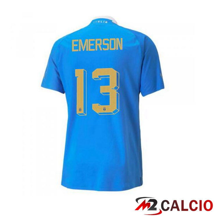 Maglie Calcio Italia（Emerson 13）Prima Blu 2022/2023