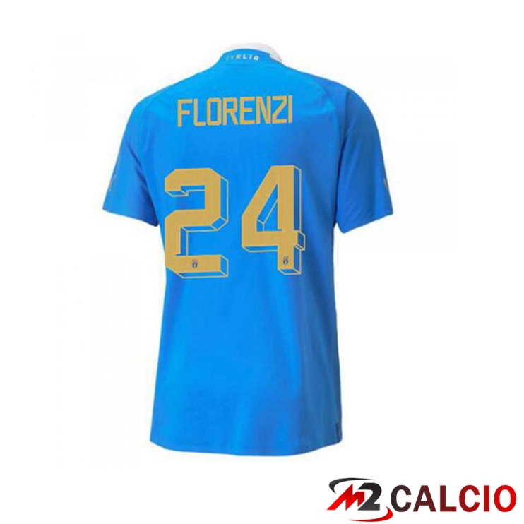 Maglie Calcio Italia（Florenzi 24）Prima Blu 2022/2023