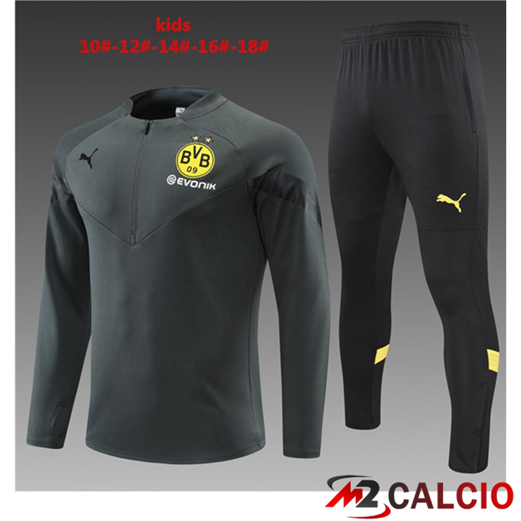 Insieme Tuta Calcio Dortmund BVB Bambino Grigio 2022/2023