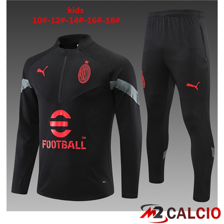 Insieme Tuta Calcio AC Milan Bambino Nero 2022/2023